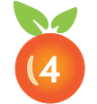 peach with number 4